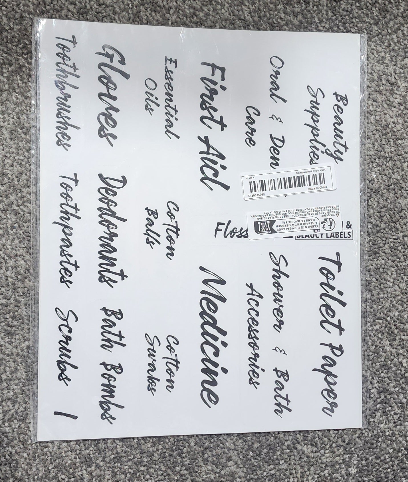 32 pcs Waterproof Bath Labels