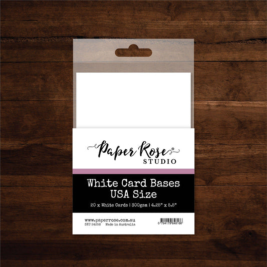 White Card Bases USA Size 4.25 x 5.5
