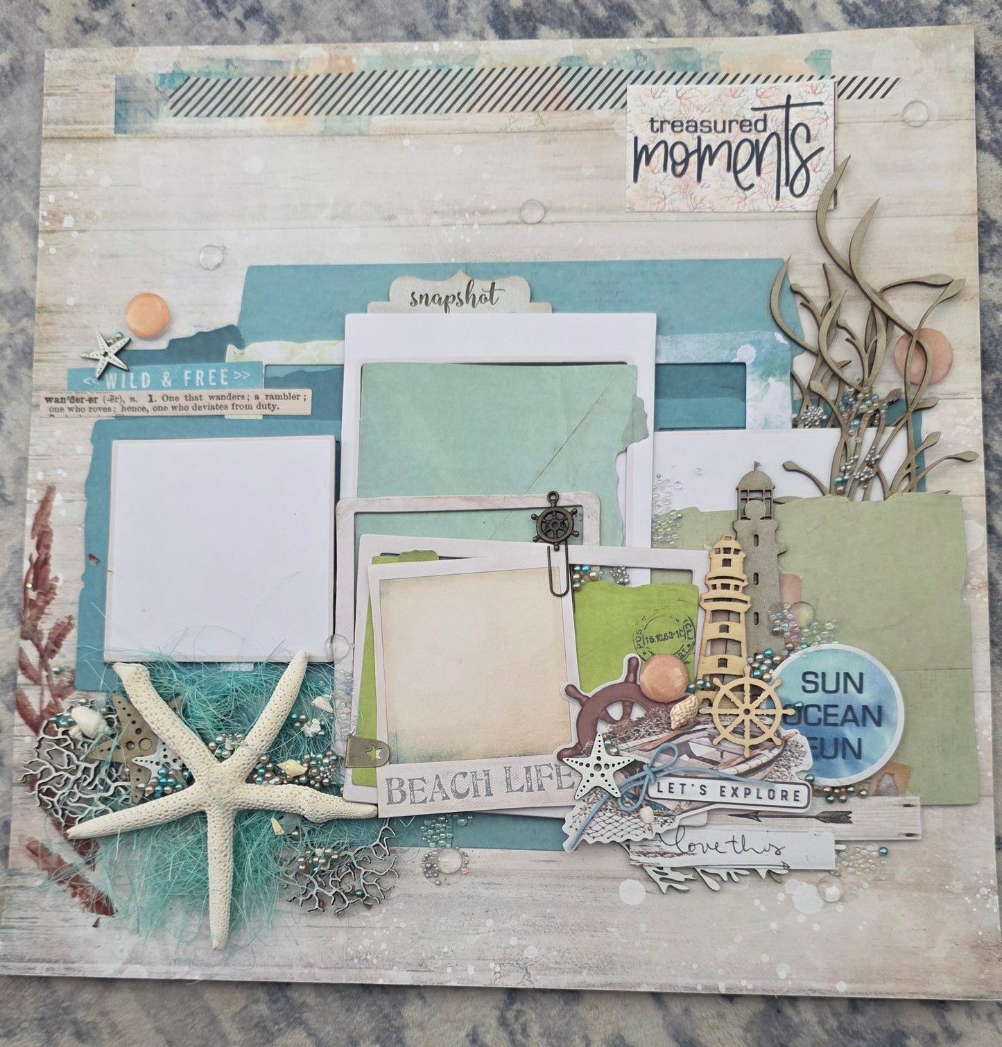 Treasured Moments - Pre-made Layout