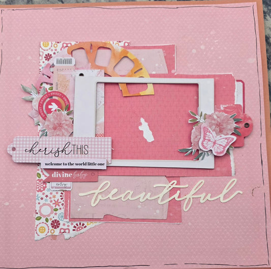 Beautiful Baby Girl Premade Layout