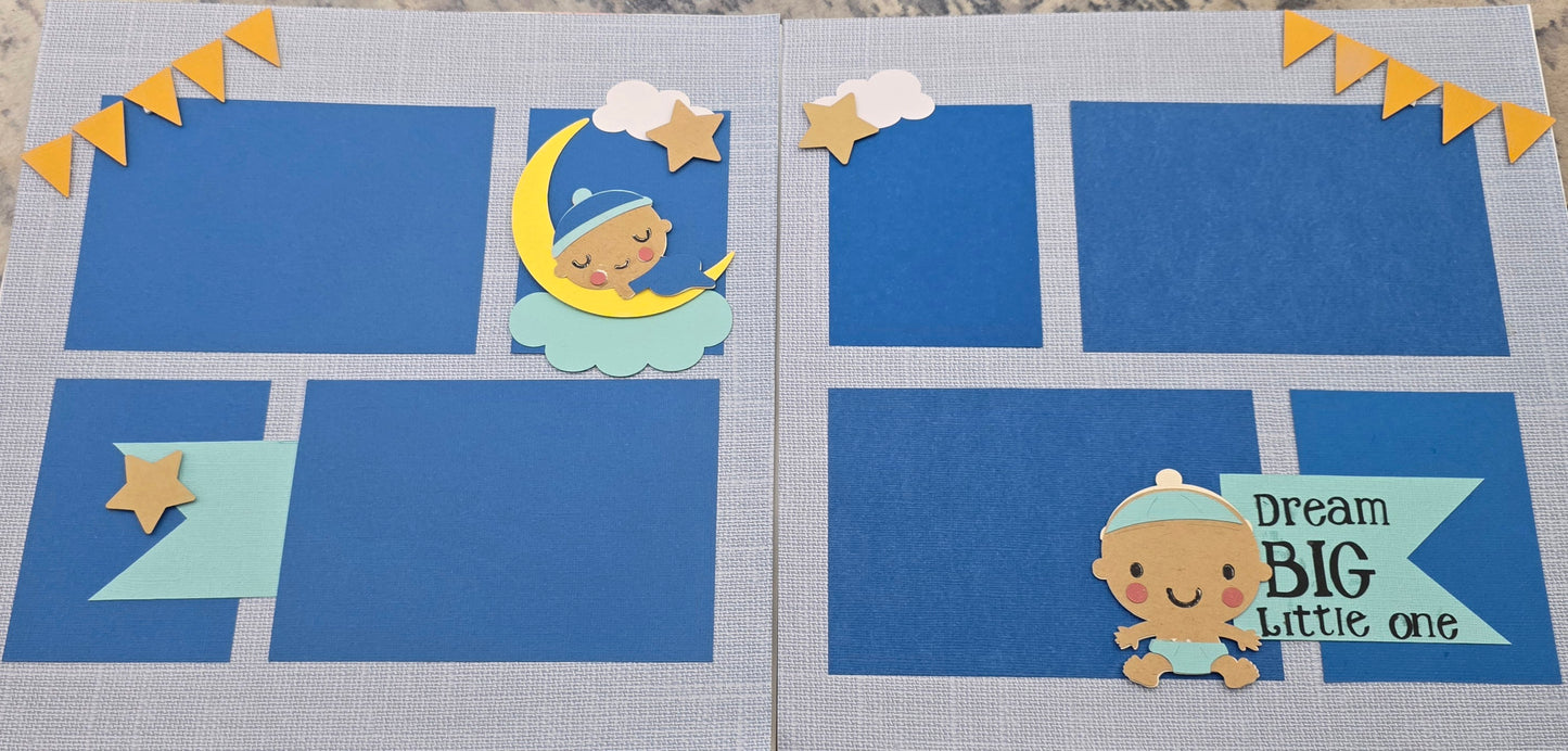 Dream Big Little One Blue - Premade Layout