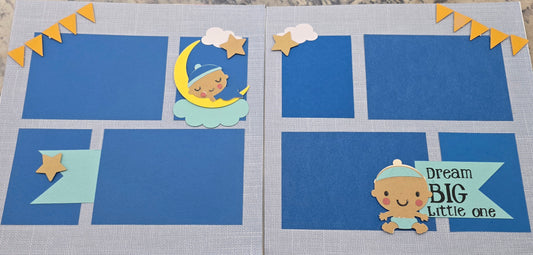 Dream Big Little One Blue - Premade Layout