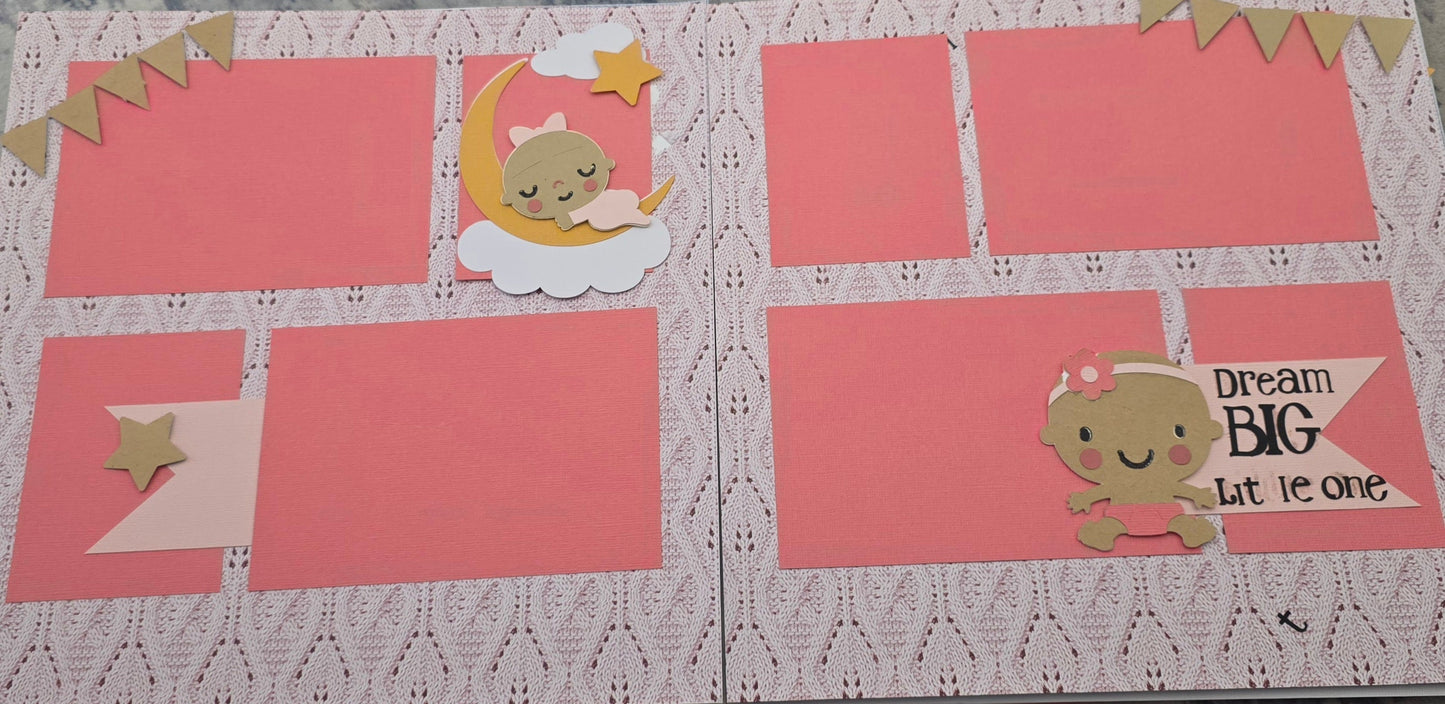 Dream Big Little One Pink - Premade Layo