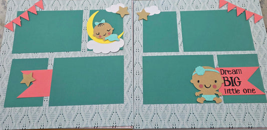 Dream Big Little One Green  - Premade Layout (Copy)
